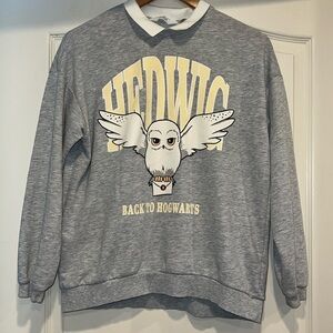 Cottagecore Harry Potter Themed Collared Sweatshirt